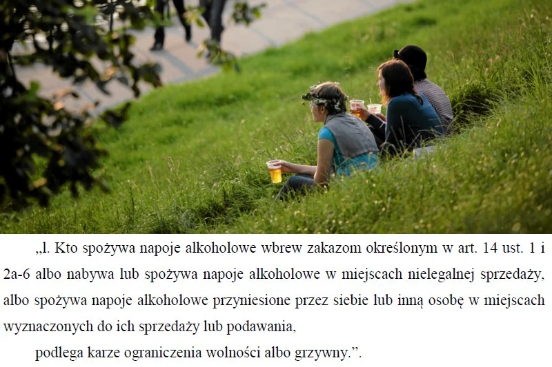 Ministerstwo Sprawiedliwości chciało zaostrzyć kary za spożywanie alkoholu w miejscach niedozwolonych jak parki czy ulice. Prócz mandatu groziłoby za to ograniczenie wolności. Resort szybko się wycofał.