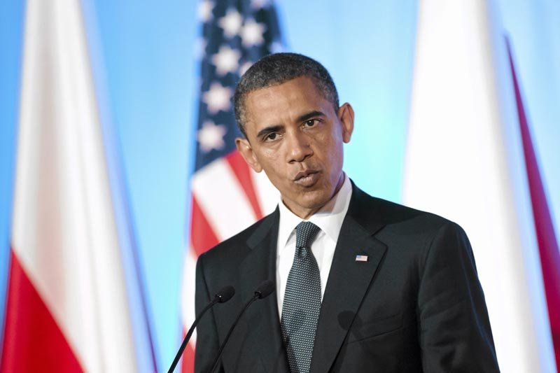 Barack Obama podczas wizyty w Polsce