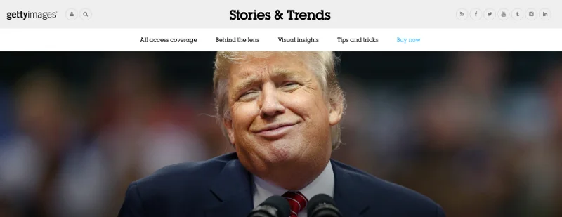 To najczęściej kupowane w serwisie Getty Images zdjęcie Trumpa z kampanii wyborczej