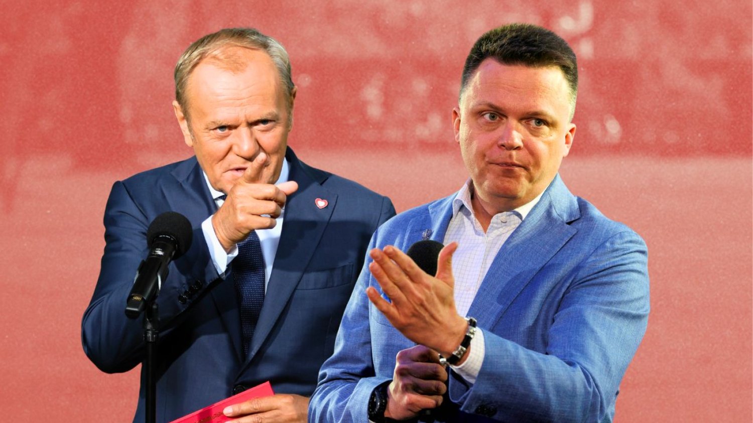 Szymon Hołownia i Donald Tusk.