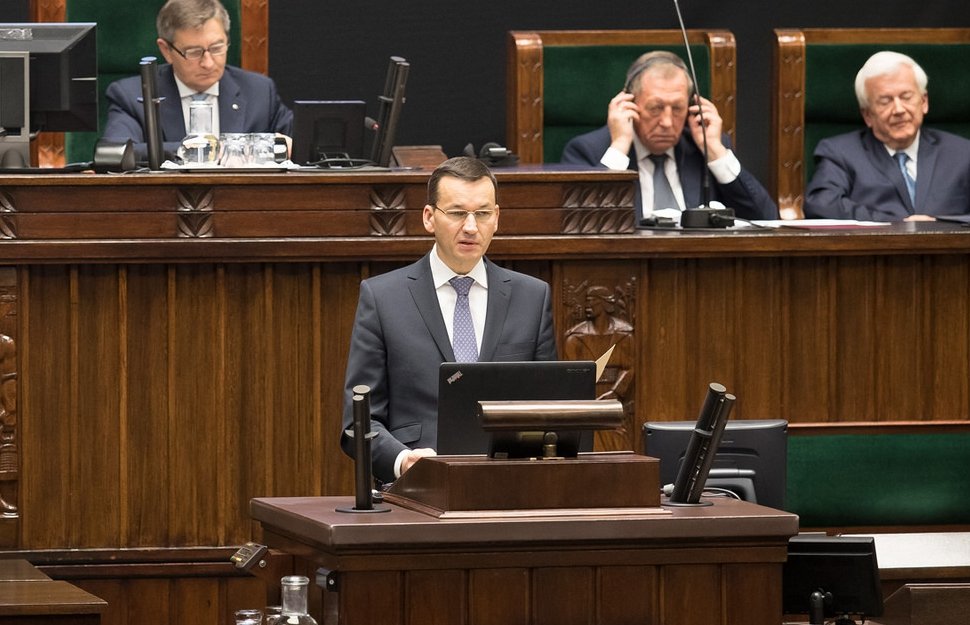 Wicepremier Mateusz Morawiecki w Sejmie 15 października.