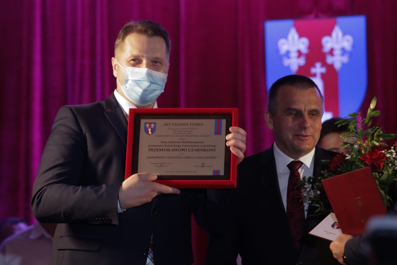 Minister Przemysław Czarnek został Honorowym Obywatelem Gminy Goszczanów