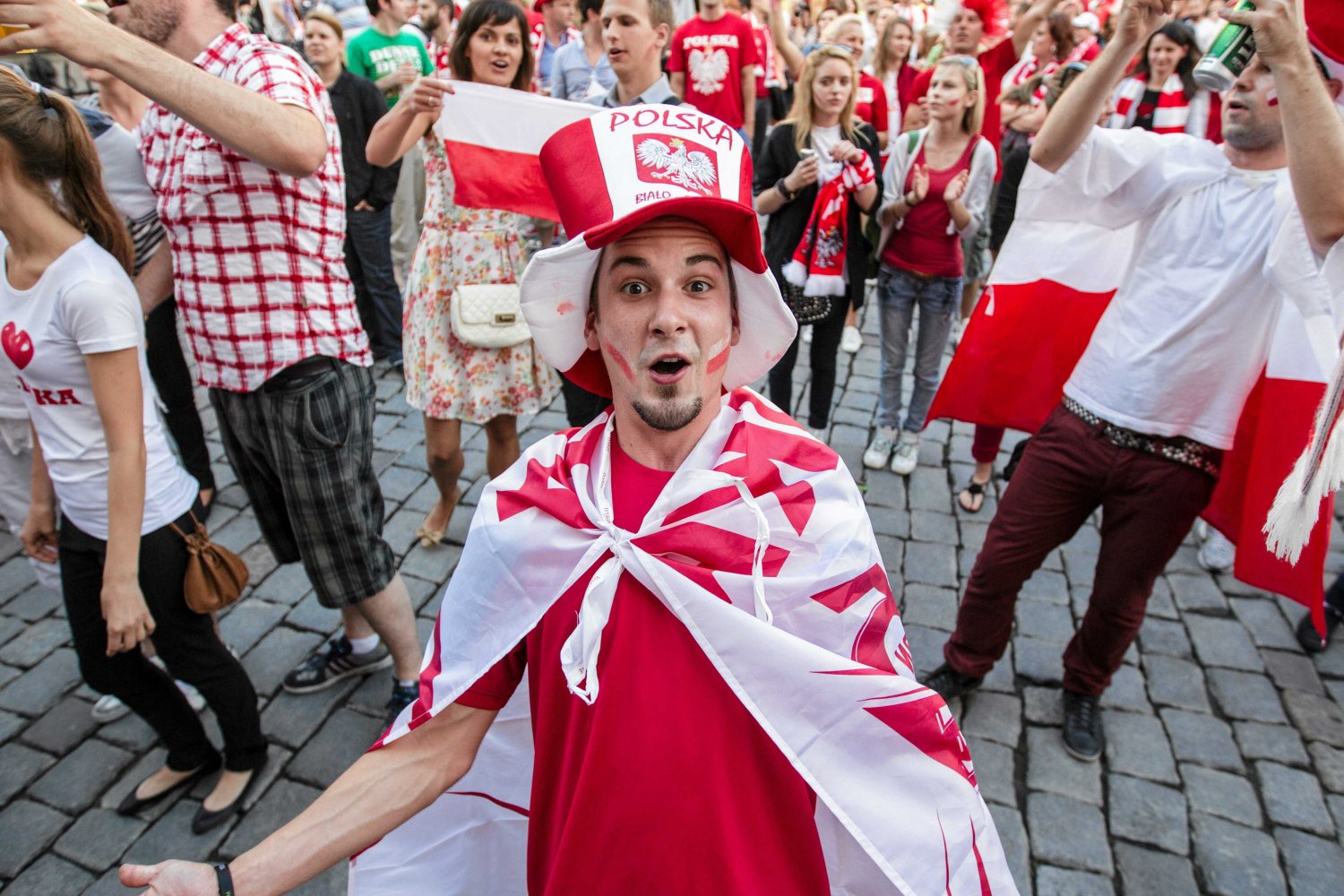 Polacy przed meczem Polska - Czechy, Poznań, Euro 2012