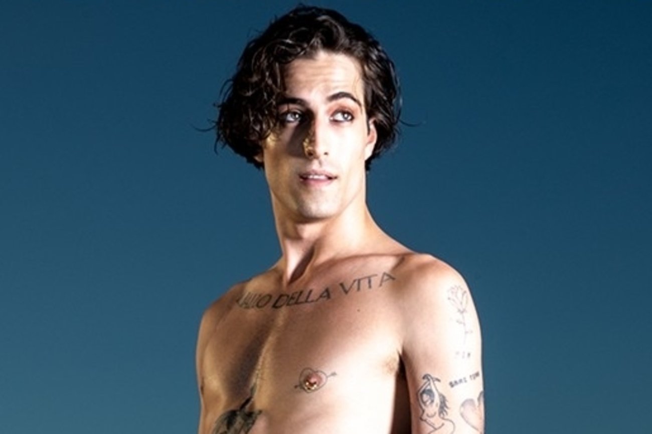 Damiano David z włoskiego zespołu Måneskin, który w 2021 roku wygrał Eurowizję w Rotterdamie.