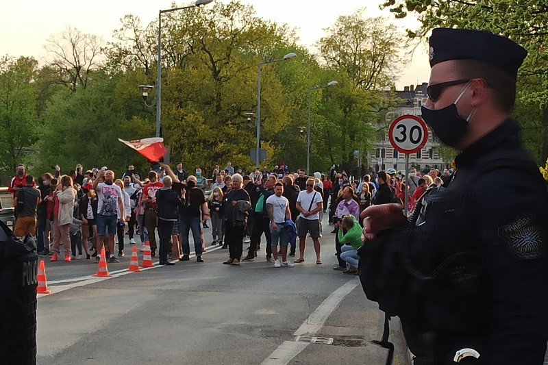 Manifestacja w Zgorzelcu. Protesty odbyły się w wielu miejscowościach przygranicznych.
