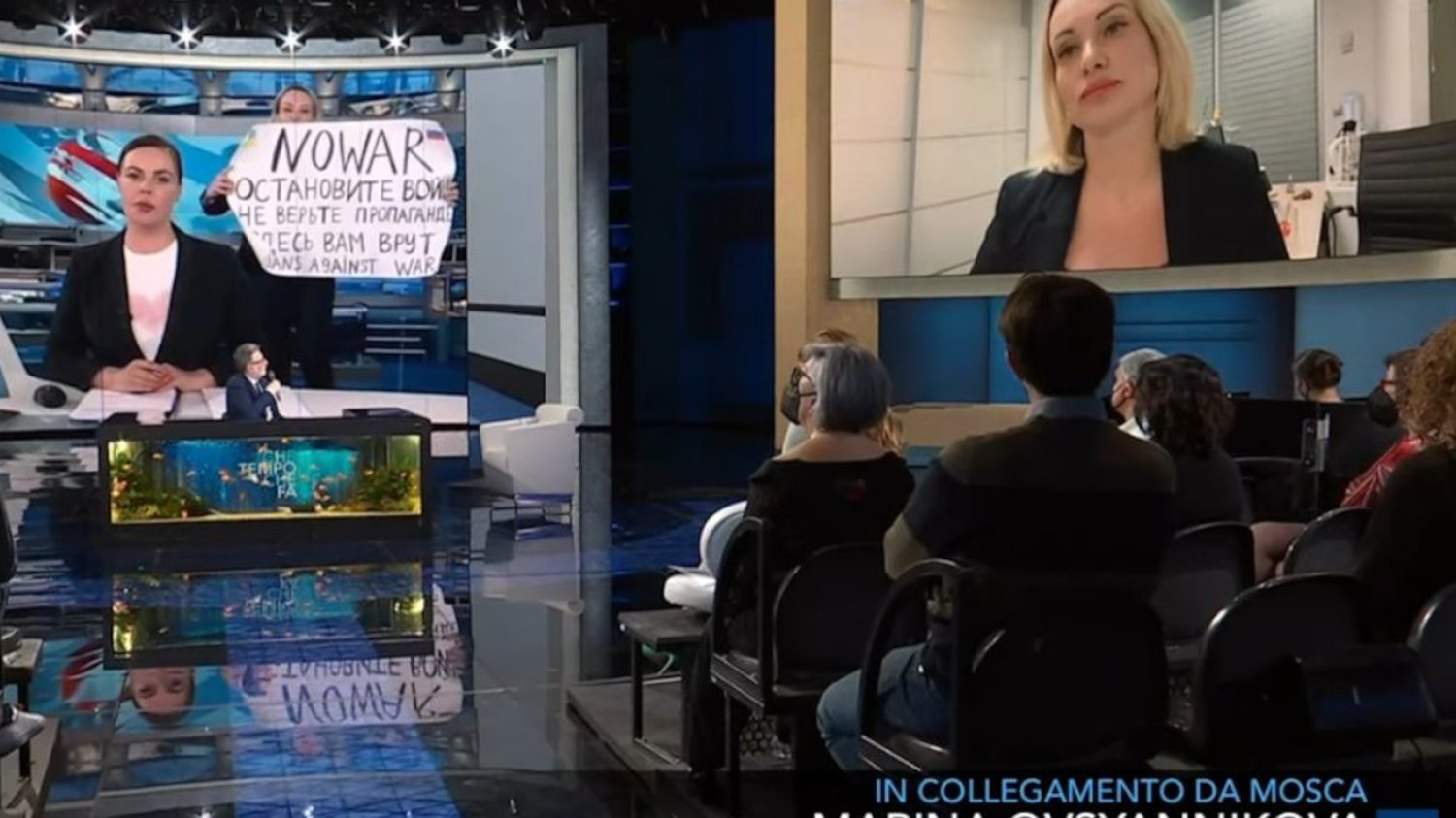 Marina Owsiannikowa udzieliła wywiadu we włoskiej telewizji. Mówiła o konieczności wzniesienia sankcji