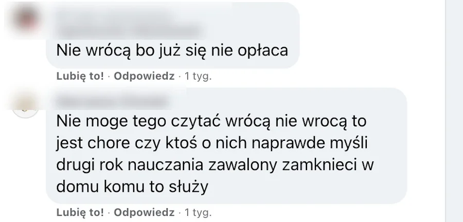 Komentarze internautów