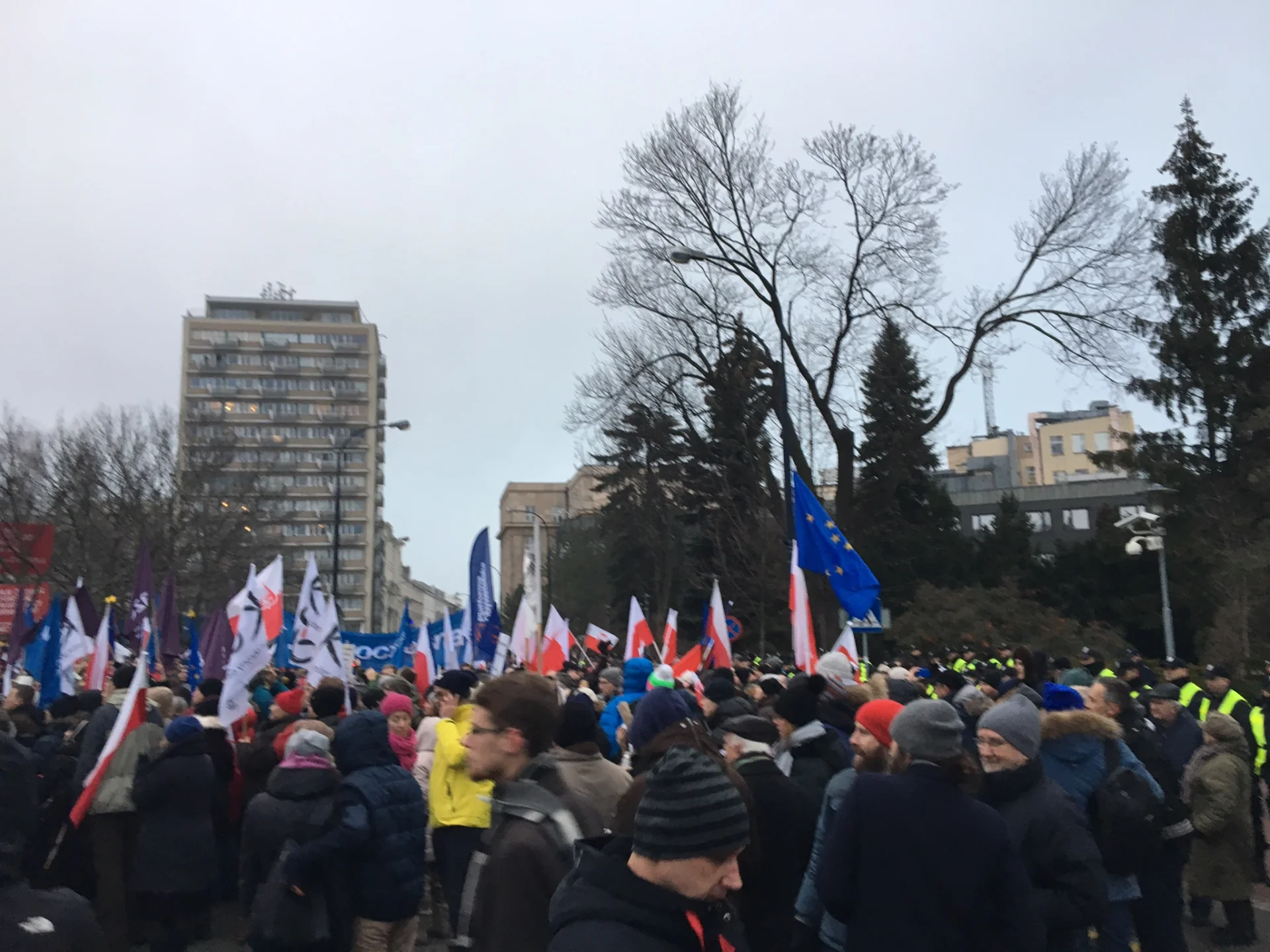Protest pod Sejmem.