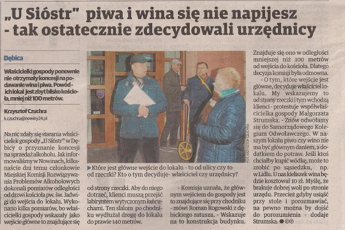 Lokalna prasa, po dokonanych pomiarach