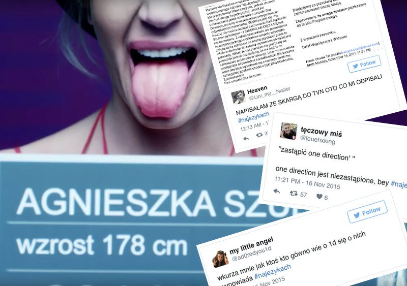 Fanom One Direction nie spodobał się jeden z odcinków programu Agnieszki Szulim "Na językach".