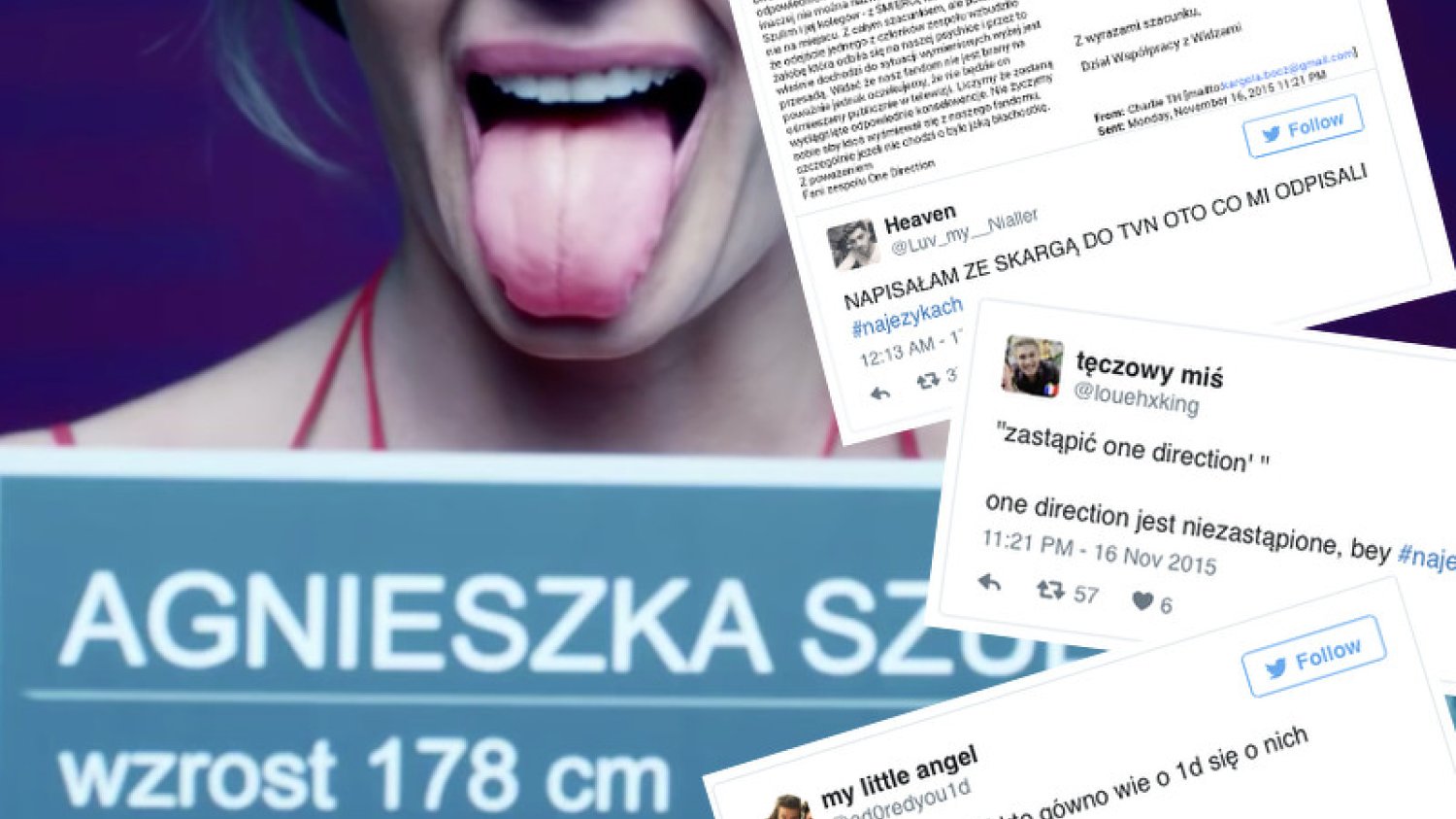 Fanom One Direction nie spodobał się jeden z odcinków programu Agnieszki Szulim "Na językach".