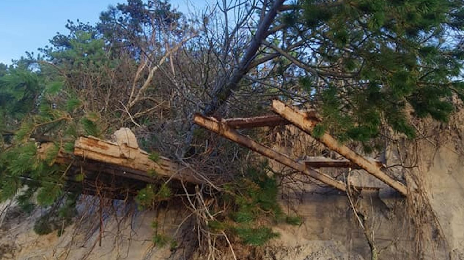 Tory z czasów Hitlera, które na polskiej plaży odsłonił sztorm.
