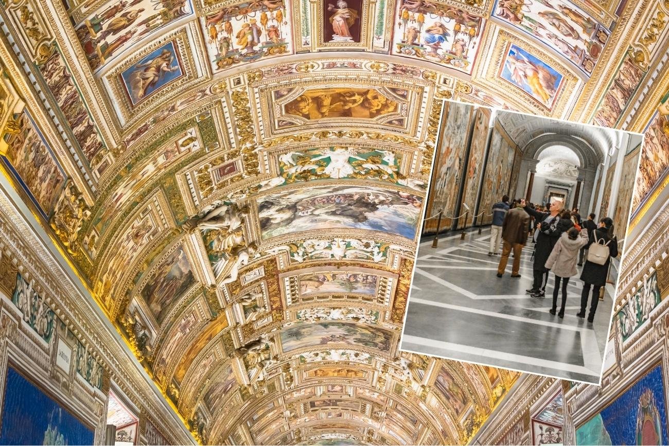 W Muzeum Watykańskim możemy podziwiać między innymi piękne freski