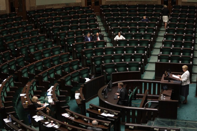 Tak wygląda wysłuchanie sprawozdania Małgorzaty Gersdorf z pracy Sądu Najwyższego.