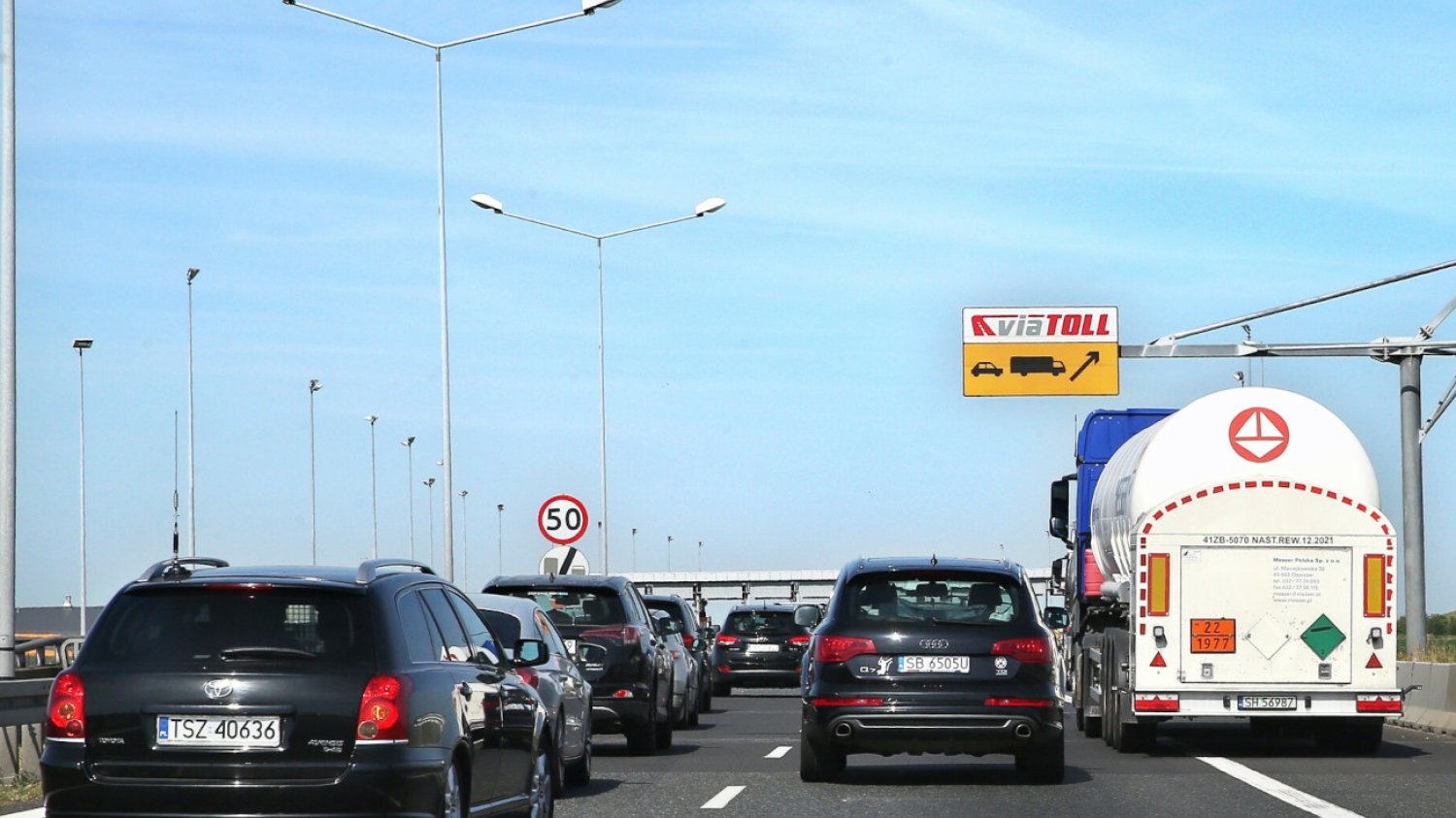 Karambol na autostradzie A4 w kierunku Wrocławia. Utworzył się potężny korek. (Zdjęcie poglądowe)