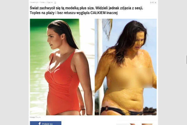 Candice Huffine nie przypomina samej siebie.
