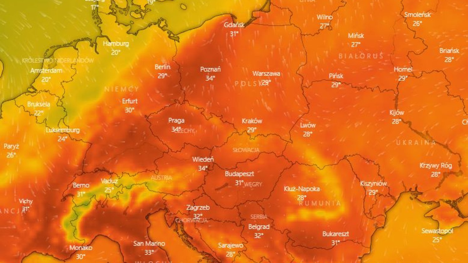 Pogoda długoterminowa na sierpień 2022.