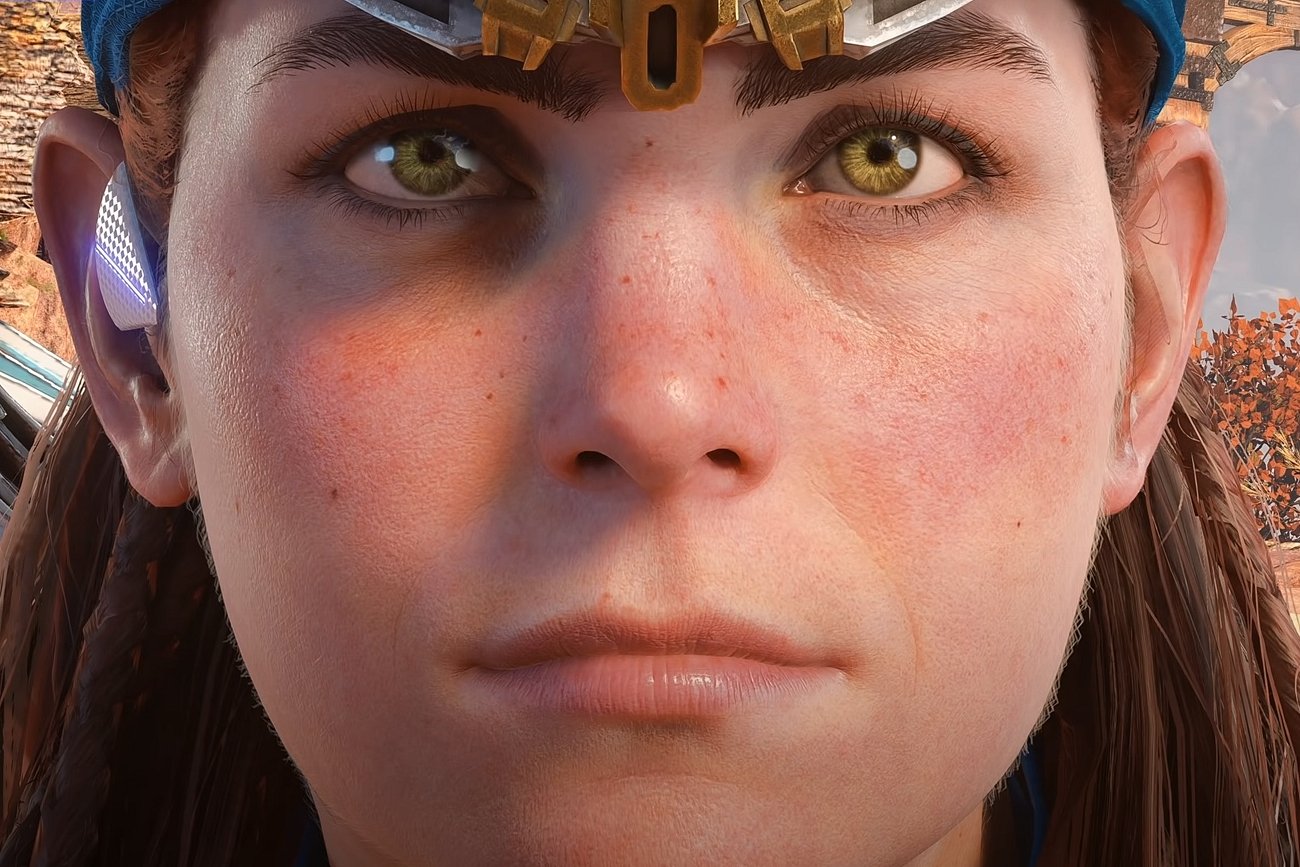 Część graczy oburzyła się na widok włosów na twarzy Aloy z "Horizon Forbidden West".
