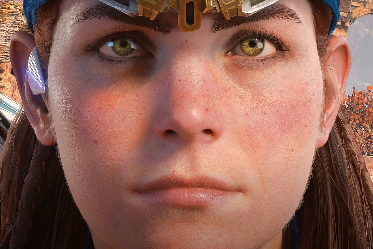 Część graczy oburzyła się na widok włosów na twarzy Aloy z "Horizon Forbidden West".