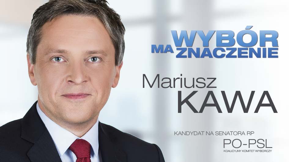 Mariusz Kawa, kandydat PO-PSL w wyborach uzupełniających do Senatu RP.