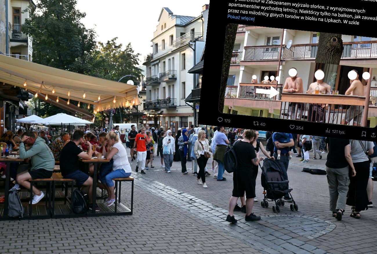 Zakopane. Afera o picie na balkonach. "Tylko sąsiadów żal".