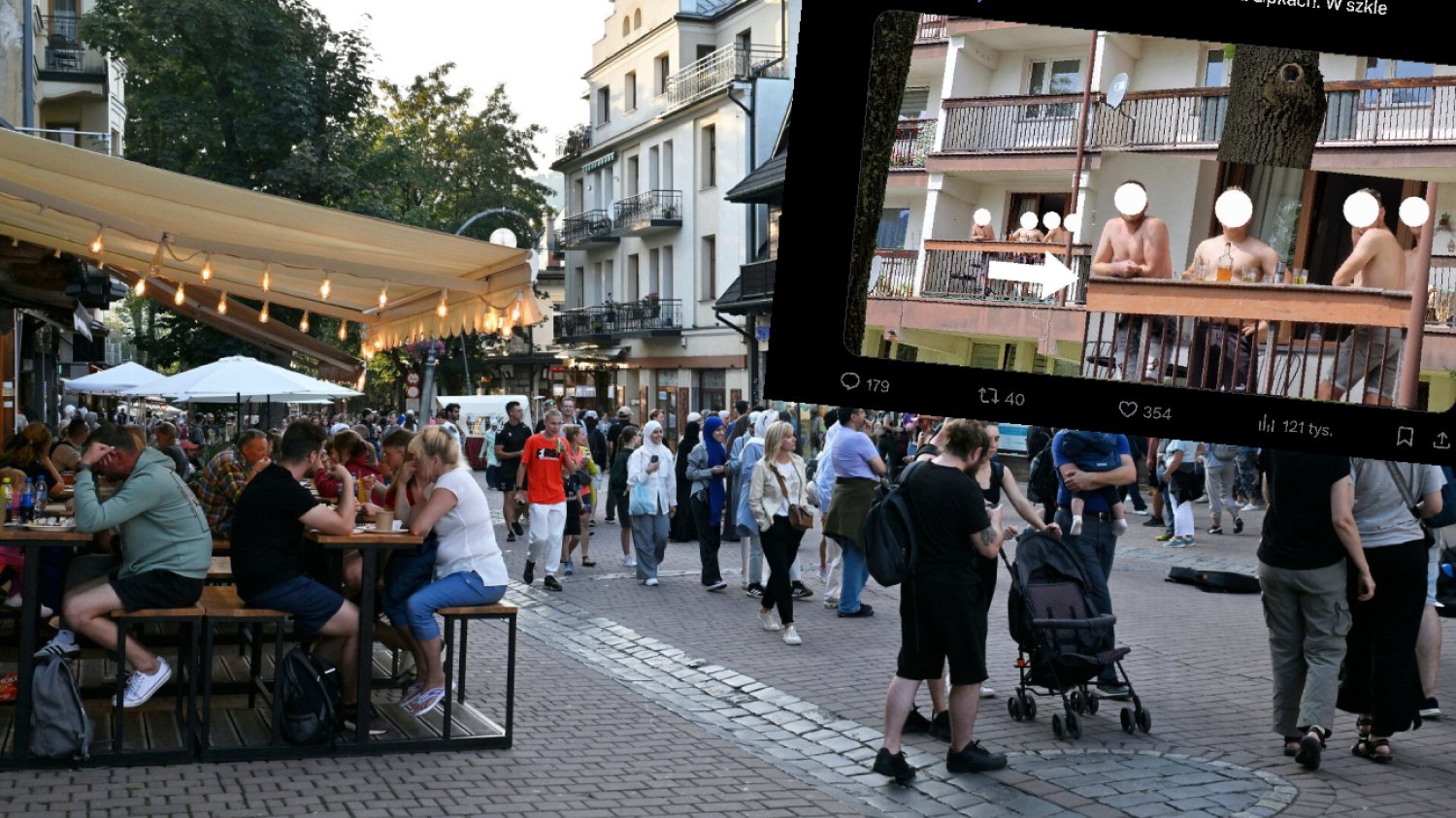 Zakopane. Afera o picie na balkonach. "Tylko sąsiadów żal".