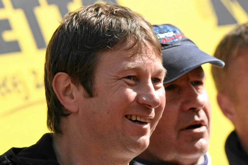 Piotr Cyrwus z serialowym bratem Tomaszem Stockingerem