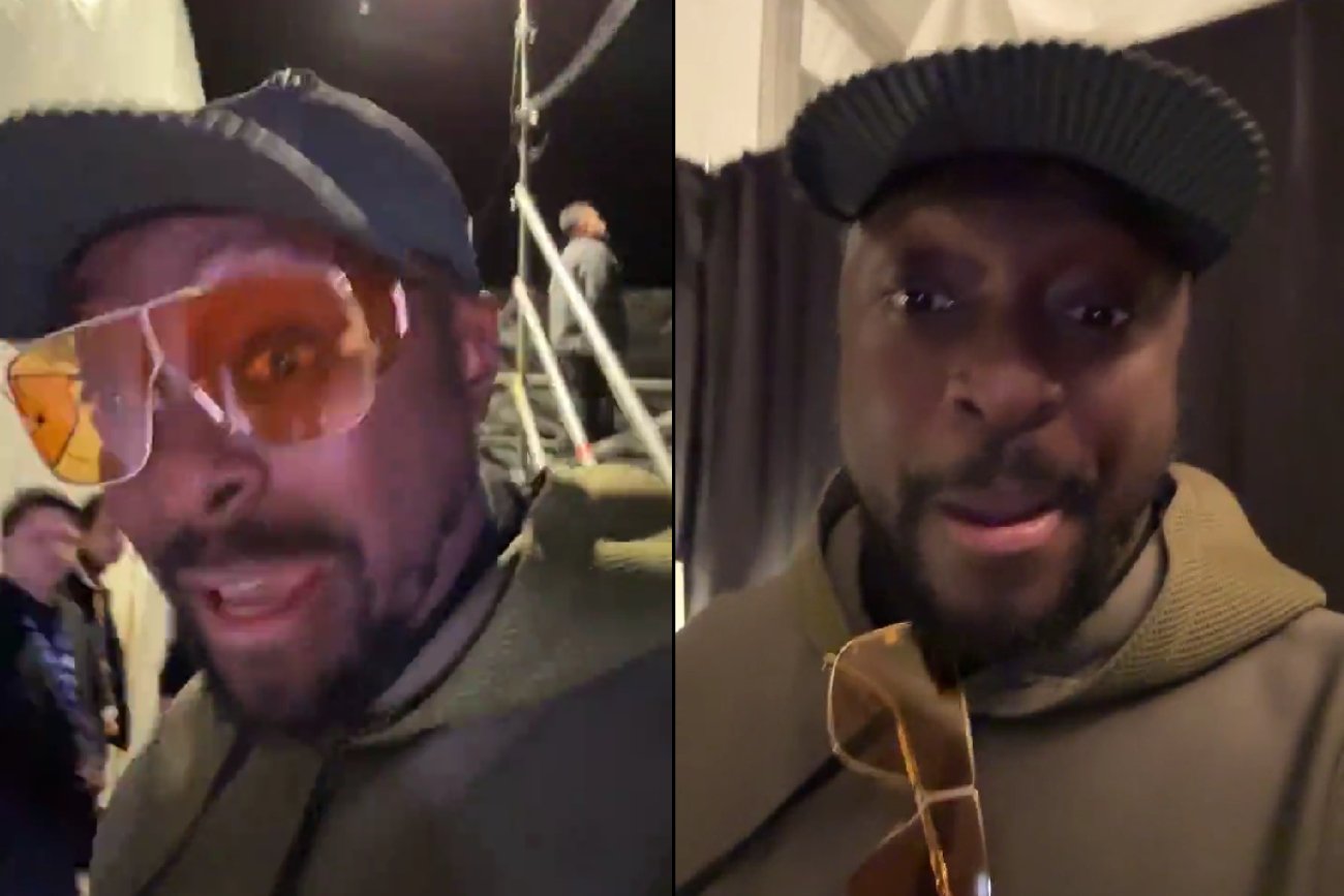 Will.i.am z Black Eyed PiS po "Sylwestrze Marzeń" TVP w Zakopanem.