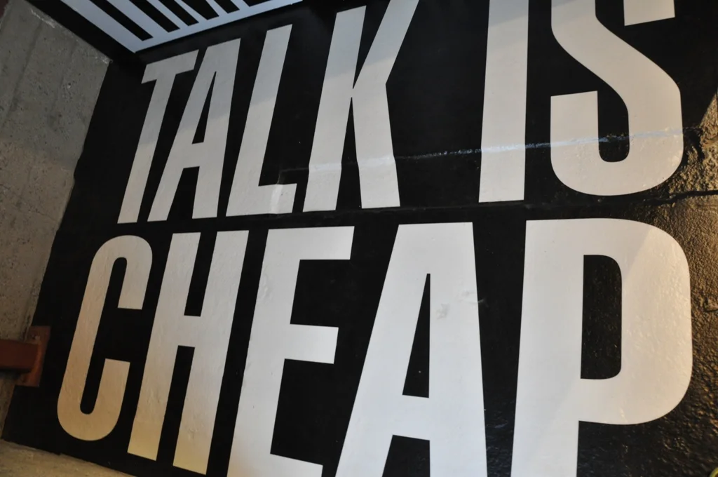 Barbara Kruger "TALK IS CHEAP" 1999