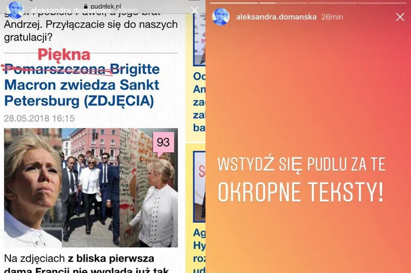 Aleksandra Domańska stanowczo zaprotestowała przeciwko takiej narracji stosowanej przez portale plotkarskie.
