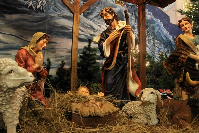 Bożonarodzeniowa szopka w jednym z wrocławskich kościołów