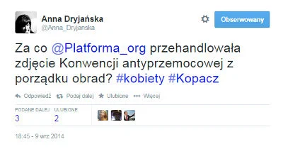 Anna Dryjańska ostro o decyzji Ewy Kopacz