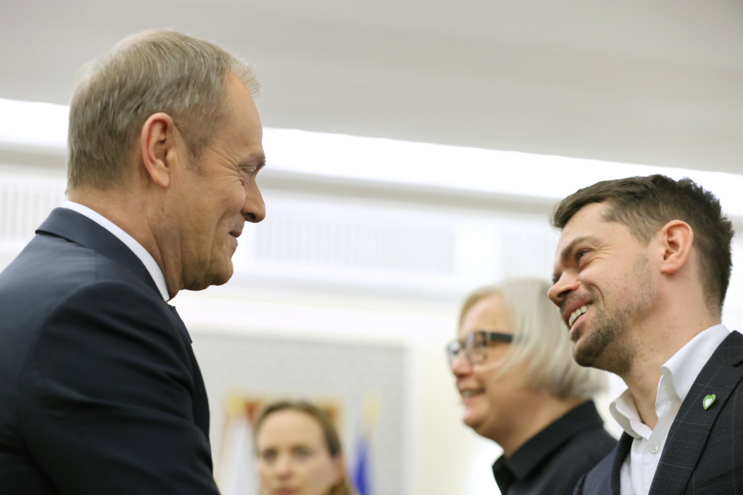 Donald Tusk i Michał Kołodziejczak