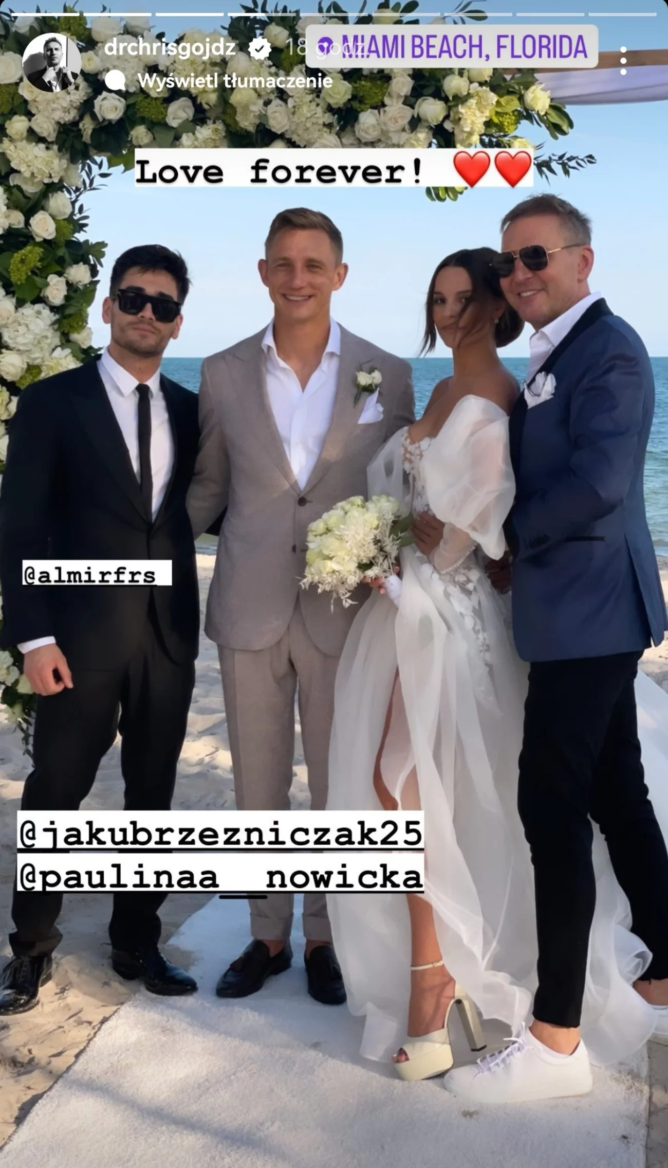 Krzysztof Gojdź murem za Rzeźniczakiem i Nowicką. Ślub piłkarza i modelki