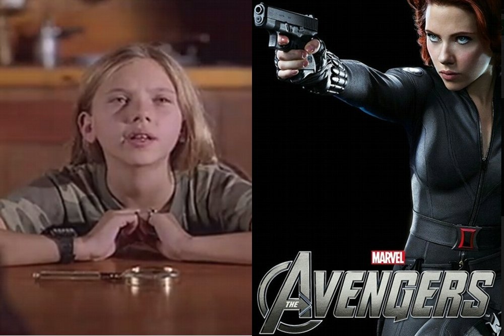 Scarlett Johansson dziewczynka i dorosła kobieta.