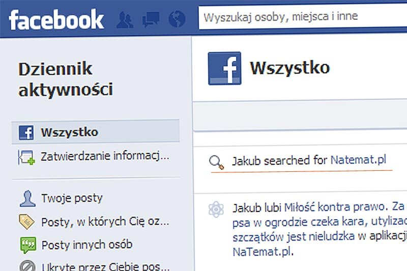 Facebook archiwizuje wyniki wyszukiwania i pozwoli na ich ujawnienie? Prywatność w sieci znowu została mocno nadwątlona?