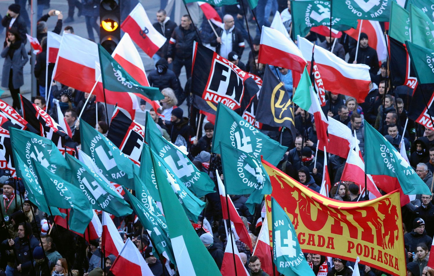 Neofaszyści z Forza Nuova pojawili się też na zeszłorocznym Marszu Niepodległości