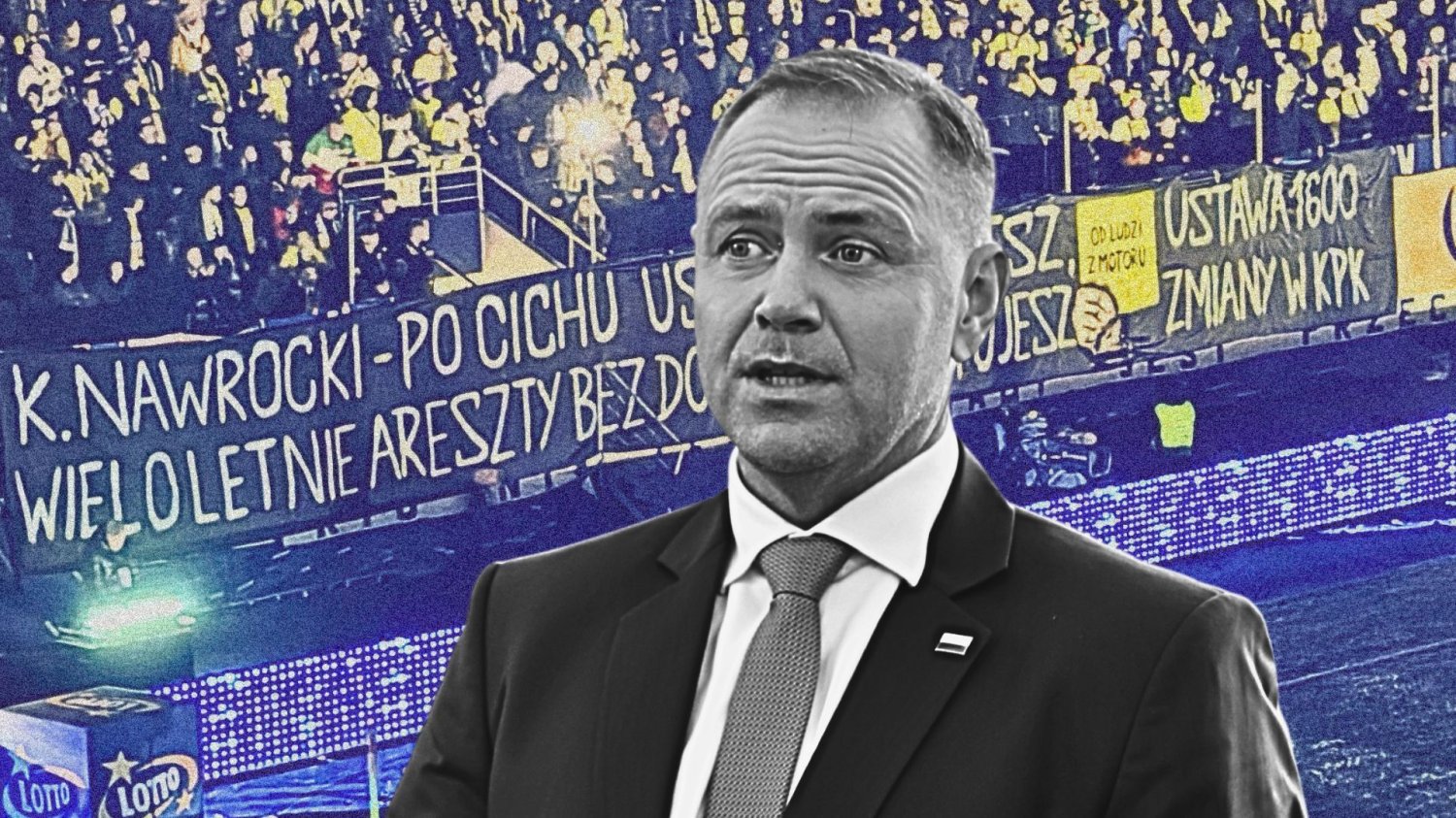 Mocne transparenty kibiców jak policzek dla Nawrockiego. "Nie jesteś jednym z nas" Karol Nawrocki, transparent kibiców na trybunach stadionu