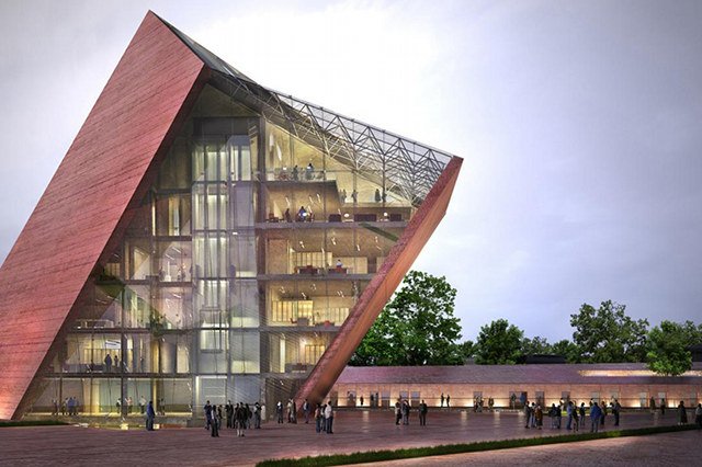 Wizualizacja Muzeum II Wojny Światowej w Gdańsku