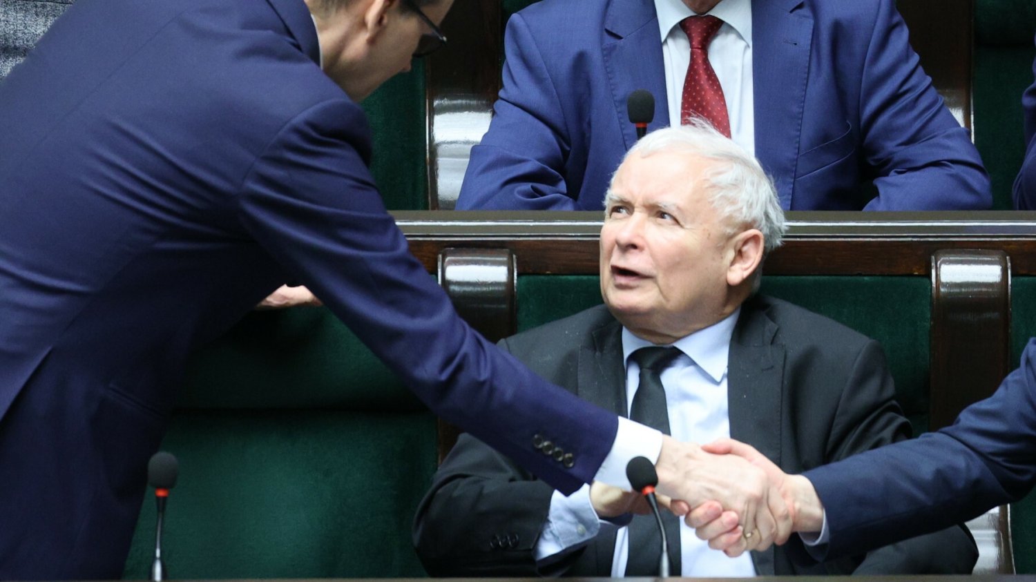 Jarosław Kaczyński i Mateusz Morawiecki w Sejmie