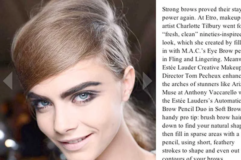 Modelka Cara Delevingne na pokazie marki Etro