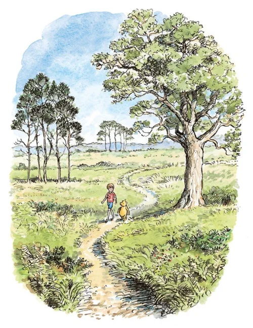 Rysunek Edwarda Howarda Sheparda, który ilustrował brytyjskie wydanie "Winnie The Pooh"
