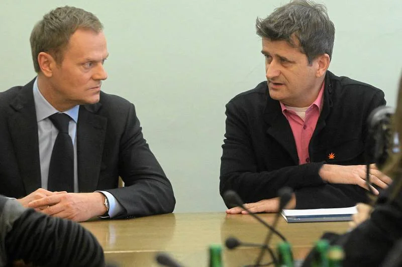 Donald Tusk na spotkaniu z posłami Ruchu Palikota.