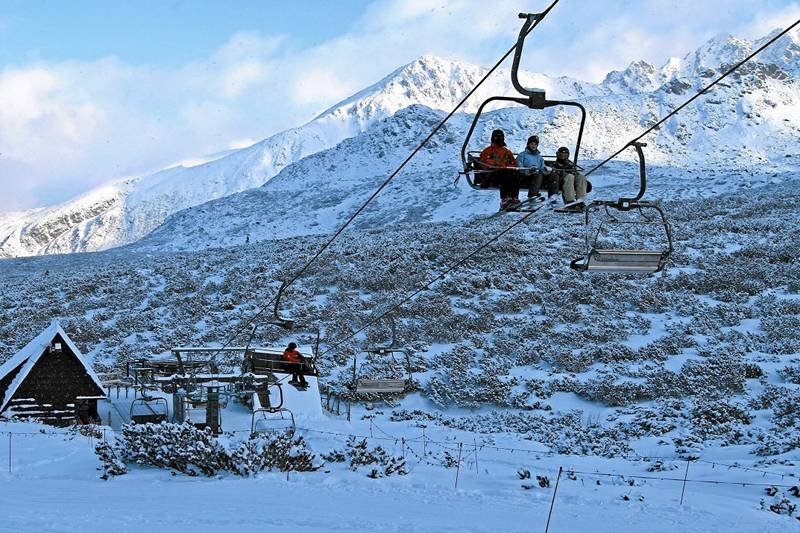 Kasprowy Wierch, wyciąg w Kotle Gąsienicowym.