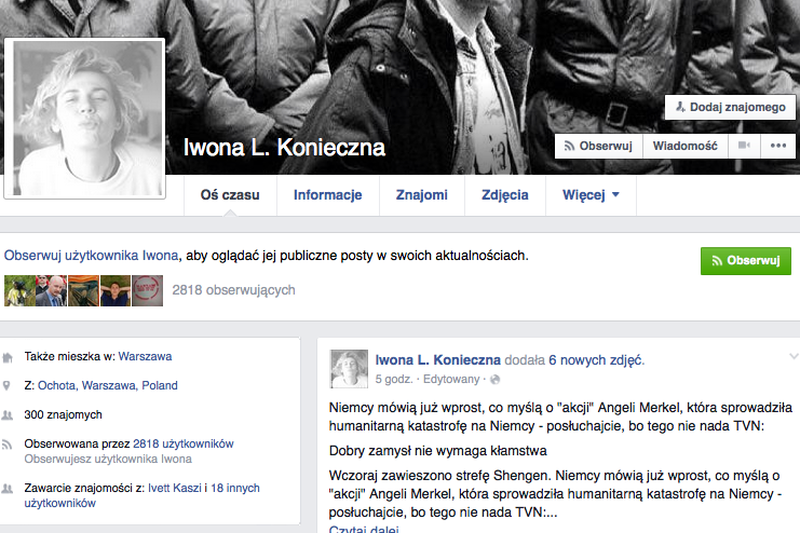 Pisarka i blogerka Iwona L. Konieczna napisała swego rodzaju antyimigrancki manifest