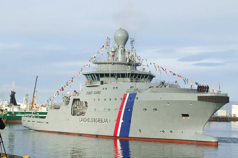 Islandzki okręt flagowy V/s Þór.