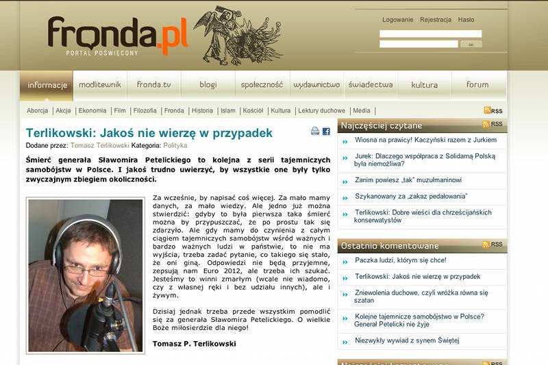 Na prawicowych portalach nie brakuje teorii spiskowych