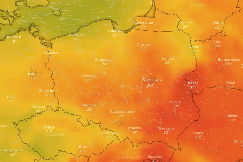 Połowa kraju przez chwilę odpocznie od upału.