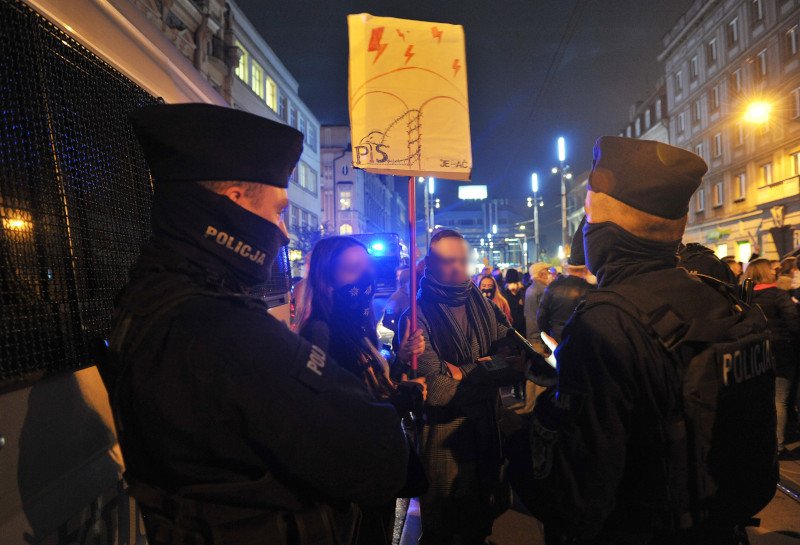W Katowicach doszło do awantury na sobotnim proteście.