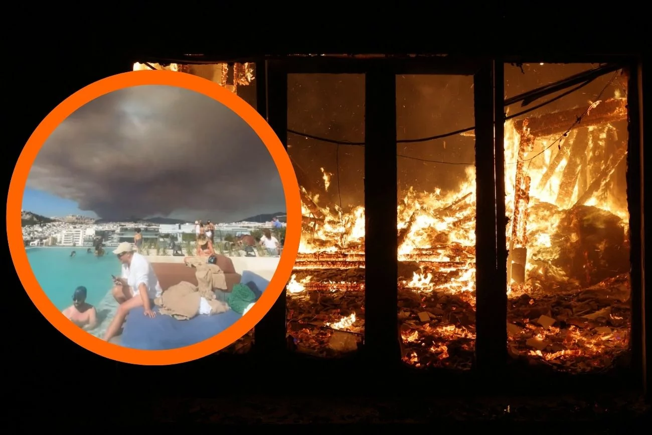 Pożar w pobliżu Aten. Sytuacja jest fatalna